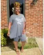 Plus Size Pink Letter T Shirt And Shorts 2 Piece Sets WAF-74162