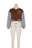 Casual Patchwork Zipper Baseball Jacket ZSD-0445