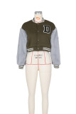 Casual Patchwork Zipper Baseball Jacket ZSD-0445