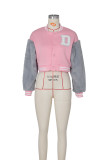 Casual Patchwork Zipper Baseball Jacket ZSD-0445