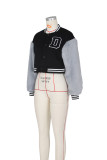 Casual Patchwork Zipper Baseball Jacket ZSD-0445