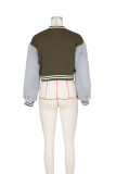 Casual Patchwork Zipper Baseball Jacket ZSD-0445