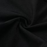 Black Mesh Hooded Long Sleeve Bodysuit+Pants 2 Piece Sets NY-2307