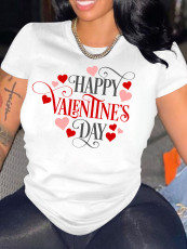 Valentine's Day Printed Short Sleeve O Neck T Shirt BDF-T6001