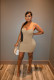 Solid Sexy Spaghetti Strap Bodycon Mini Dress FSL-F191