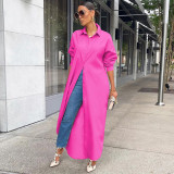 Solid Full Sleeve Casual Long Shirt GLF-10077