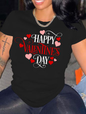 Valentine's Day Printed Short Sleeve O Neck T Shirt BDF-T6001