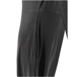 Plus Size Solid V Neck Long Sleeve Maxi Dress SFY-085