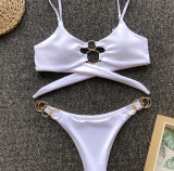 Summer Sexy Simple Round Ring Swimwear Bikinis CSYZ-W19176