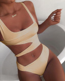 Sexy Hollow Out Bikini One-Piece Swimsuit CASF-8971