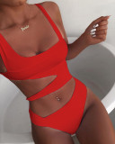 Sexy Hollow Out Bikini One-Piece Swimsuit CASF-8971
