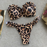 Sexy Pleated Bandeau Bikini Two Piece Sets CASF-8753