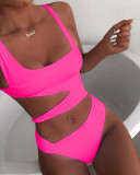 Sexy Hollow Out Bikini One-Piece Swimsuit CASF-8971