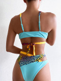 Contrast Color Bandage Bikini Two Piece Sets CASF-6124