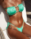 Sexy Solid Color Ruched Bikini 2 Piece Sets CSYZ-1977