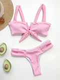 Solid Sexy Bow-Knot Bikini 2 Piece Sets CASF-6172