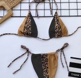 Leopard Patchwork Sexy Swimsuit Bikini 2 Piece Sets CSYZ-W19220