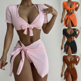 Solid Sexy Swimsuits Bikini 4 Piece Sets CASF-6314