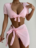 Solid Sexy Swimsuits Bikini 4 Piece Sets CASF-6314