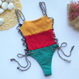 Sexy Patchwork Swimsuit Bikini Set CASF-6016