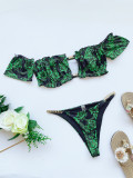Sexy Retro Print Bikini Two Piece Sets CASF-6180-1