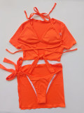 Solid Sexy Swimsuits Bikini 4 Piece Sets CASF-6314