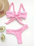 Solid Sexy Bow-Knot Bikini 2 Piece Sets CASF-6172