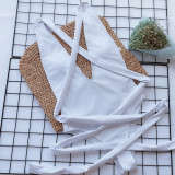 Print Tie Up One Piece Swimsuit CSYZ-B03