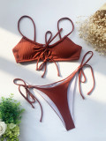 Solid Bandage Beach Bikini 2 Piece Sets CASF-6268