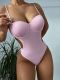 Solid Underwired Bikini One-Piece Swimsuit CASF-6264