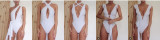 Print Tie Up One Piece Swimsuit CSYZ-B03
