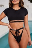 Sexy Beach Sport Short Sleeve Split Swimsuit CSYZ-19123