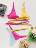 Contrast Color Bandage Bikini Two Piece Sets CASF-6124