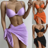 Solid Sexy Push-Up Bikini 3 Piece Sets CASF-6318