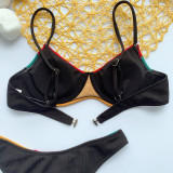 Sexy Patchwork Swimsuit Bikini Set CASF-6016