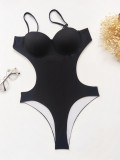 Solid Underwired Bikini One-Piece Swimsuit CASF-6264