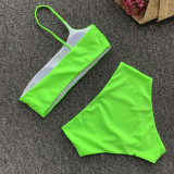 Solid Sexy High Waist Bikini Two Piece Sets CASF-8934