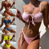 Solid Bandage Beach Bikini 2 Piece Sets CASF-6268