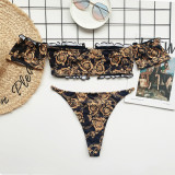 Sexy Retro Print Bikini Two Piece Sets CASF-6180-1