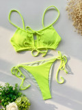 Solid Bandage Beach Bikini 2 Piece Sets CASF-6268