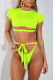 Sexy Beach Sport Short Sleeve Split Swimsuit CSYZ-19123