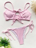 Solid Bandage Beach Bikini 2 Piece Sets CASF-6268