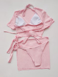 Solid Sexy Swimsuits Bikini 4 Piece Sets CASF-6314