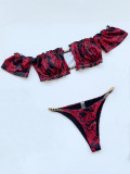 Sexy Retro Print Bikini Two Piece Sets CASF-6180-1