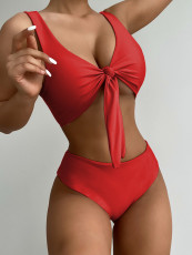 Solid Bow-Knot Bikini 2 Piece Sets CASF-8613