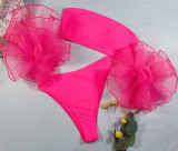 Solid Color Tube Top Swimsuit Two Piece Set CSYZ-B118W