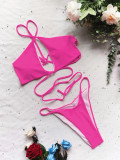 Solid Sexy Bandage Bikini 2 Piece Sets CASF-6340