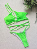 Solid Sexy Bandage Bikini 2 Piece Sets CASF-6340