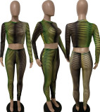 Sexy Long Sleeve Hollow Two Piece Pants Set LSD-82021