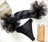 Solid Color Tube Top Swimsuit Two Piece Set CSYZ-B118W